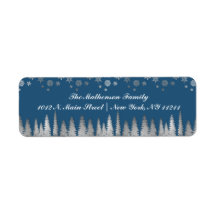 Helgdag Silver och Blue Winter Wonderland