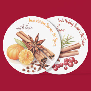 Helgdag Simmer Pot Spices Klistermärke