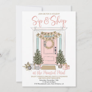 Helgdag Sip and Shop Inbjudningar