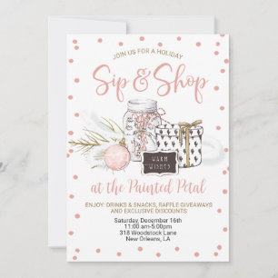 Helgdag Sip and Shop Inbjudningar
