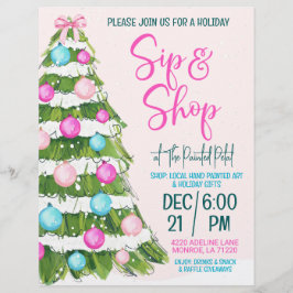 Helgdag Sip och Shop 8,5 x 11 Flyer