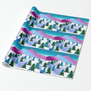 Helgdag skidar sluttar slå in papper presentpapper