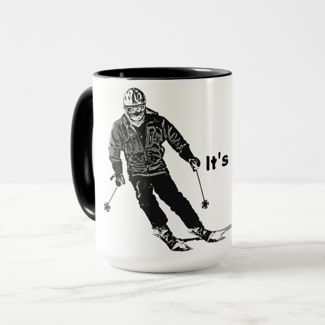 Helgdag Skier - Downhill Skiing Mugg (Framsida vänster)