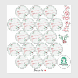 Helgdag Snö Sticker Gift Märkres Klistermärken