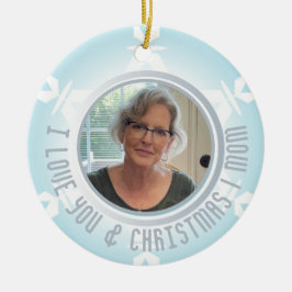 Helgdag snöflake jul Ansikte Ornament