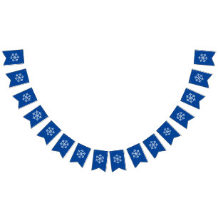 Helgdag Snöflingor Banner Flaggor