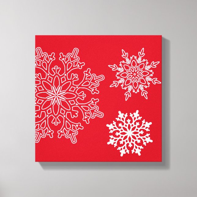 Helgdag Snöflingor Canvas Art (Framsida)