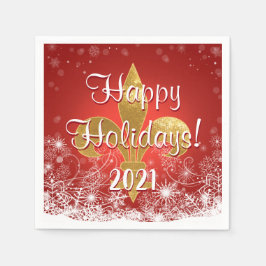 Helgdag Snöflingor Fleur Pappersservett