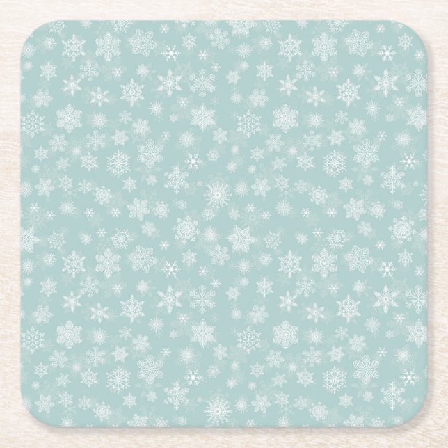 Helgdag Snöflingor God jul Underlägg Papper Kvadrat (Framsidan)