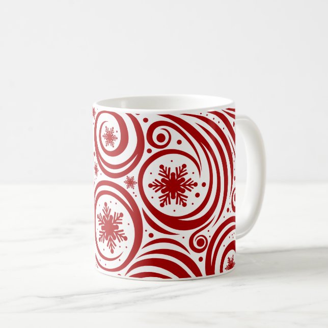 Helgdag Snöflingor kaffe Mugg (Framsida höger)