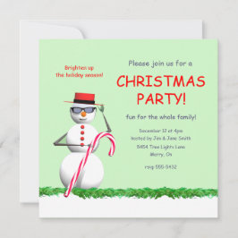 Helgdag Snögubbe jul Party Inbjudningar