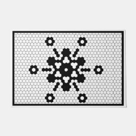 Helgdag Snowflake Black and White Tile