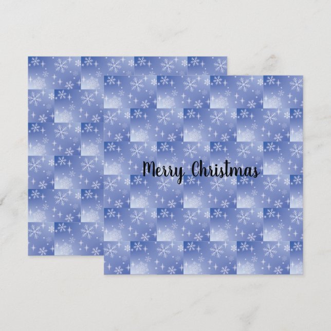 Helgdag Snowflake-platta kort (Fram/baksida)