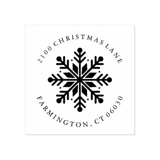 Helgdag Snowflake Stämpel (Tryck)