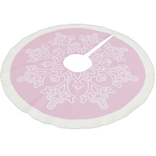 Helgdag Snowflake Träd Skirt Julgransmatta Borstad Polyester