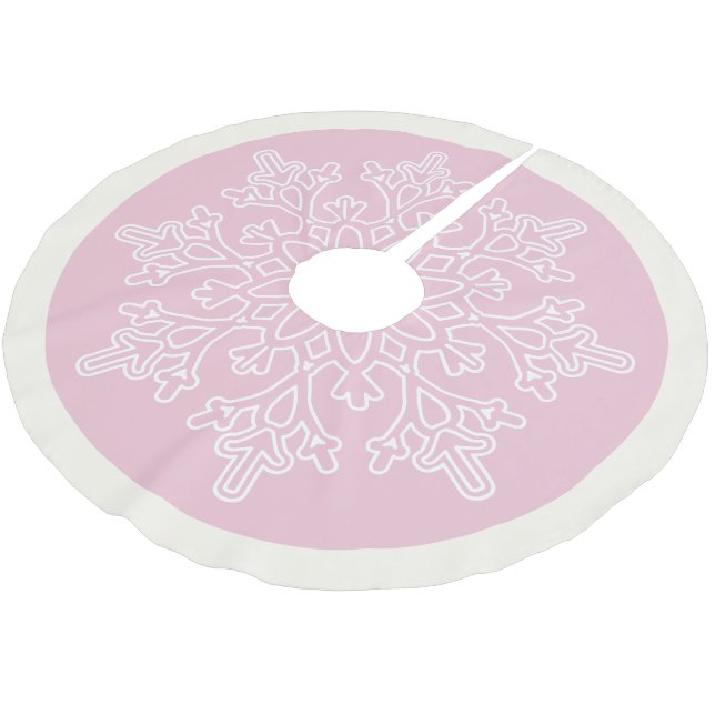 Helgdag Snowflake Träd Skirt Julgransmatta Borstad Polyester (Vinklad)