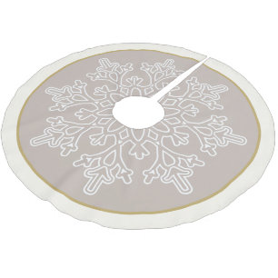Helgdag Snowflake Träd Skirt Julgransmatta Borstad Polyester