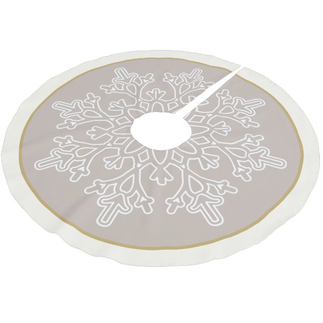 Helgdag Snowflake Träd Skirt Julgransmatta Borstad Polyester (Vinklad)