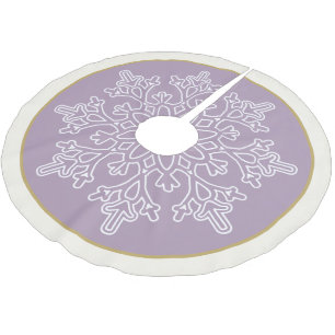 Helgdag Snowflake Träd Skirt Julgransmatta Borstad Polyester