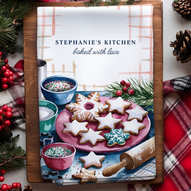 Helgdag Socker Cookies Personlig jul Kökshandduk (Skapare uppladdad)