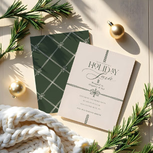 Helgdag Soirée Elegant jul Bow Present Inbjudningar