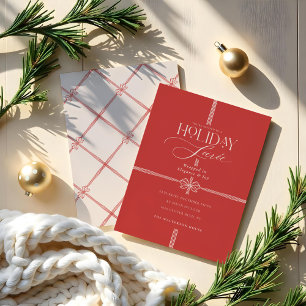 Helgdag Soirée Elegant jul Bow Present Inbjudningar