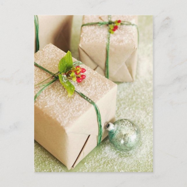 Helgdag som omfattas av snö helg vykort (Framsida)