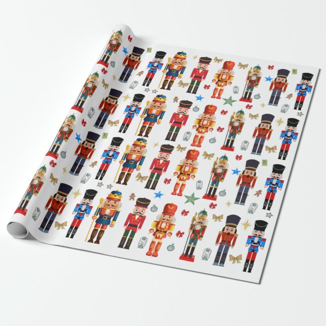 helgdag söt Nutcracker mönster Presentpapper (Utrullad)