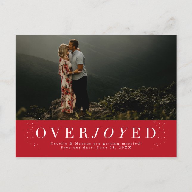 Helgdag spara datumet för rött vykort (Framsida)