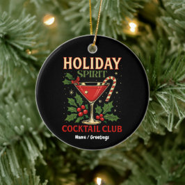 Helgdag Spirit Cocktail Klubb Cheers jul Julgransprydnad Keramik