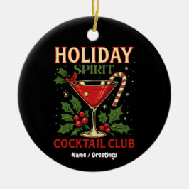 Helgdag Spirit Cocktail Klubb Cheers jul Julgransprydnad Keramik