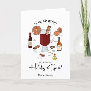 Helgdag Spirit Mulled Vin Helgdag Card Helgkort