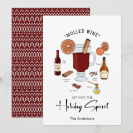 Helgdag Spirit Mulled Vin Helgdag Card Julkort