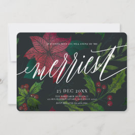Helgdag Spirit Poinsettia-Julfesten Inbjudningar