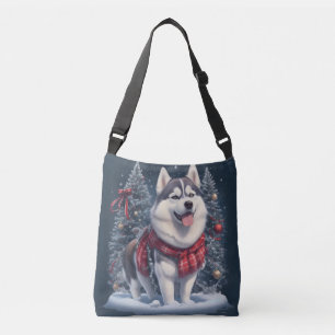 Helgdag Spirit vid jul Husky Hund Magic Julafton Axelväska