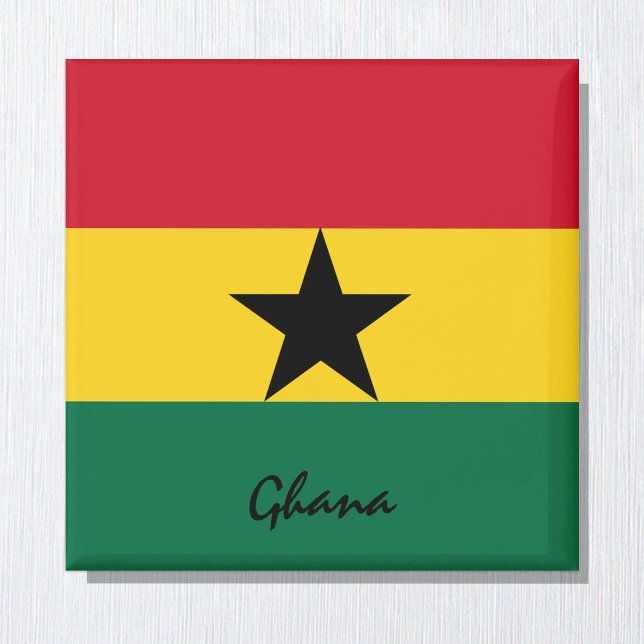 Helgdag/sportfantaster för Ghana flagga och Afrika Magnet (Skapare uppladdad)