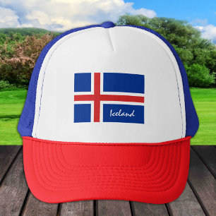 Helgdag/sportfantaster för isländska flagga och Is Keps