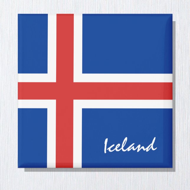 helgdag/sportfantaster för isländska flagga och Is Magnet (Iceland Flag Magnet)