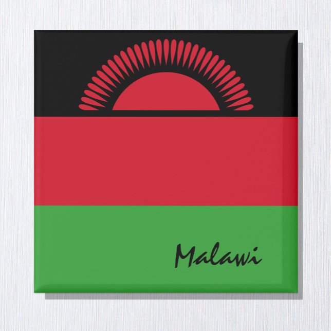 Helgdag/sportfantaster för Malawi flagga och Afrik Magnet (Skapare uppladdad)