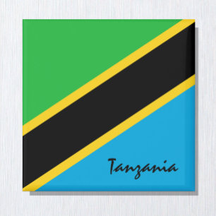 Helgdag/sportfantaster för Tanzania flagga och Afr Magnet