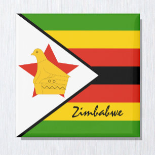 helgdag/sportfantaster för Zimbabwe flagga och Afr Magnet