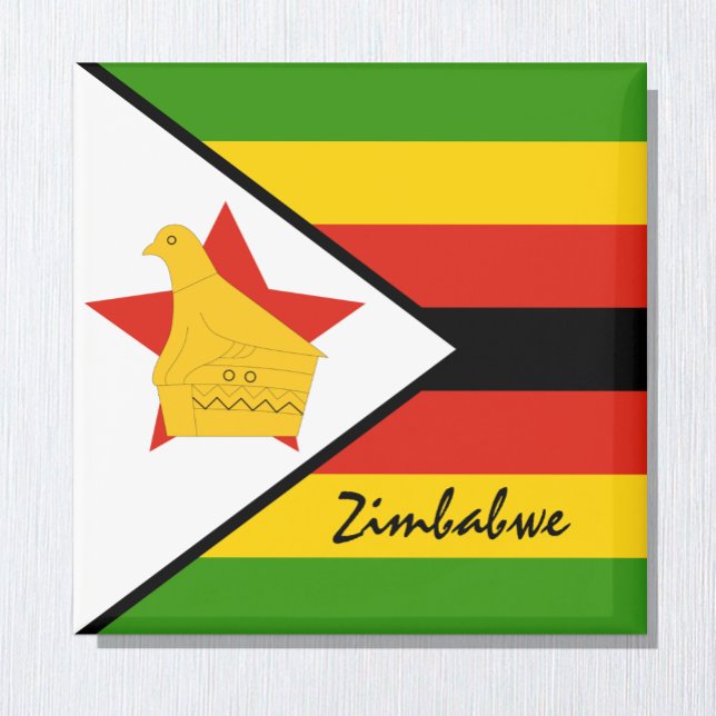 helgdag/sportfantaster för Zimbabwe flagga och Afr Magnet (Skapare uppladdad)