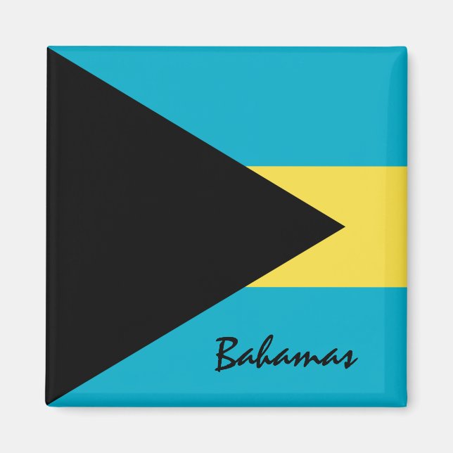 Helgdag/sportfantaster i Bahamas flagga och Nordam Magnet (Framsidan)