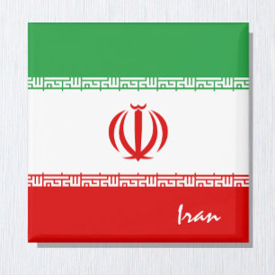 Helgdag/sportfantaster i Iran flagga och Asien Magnet