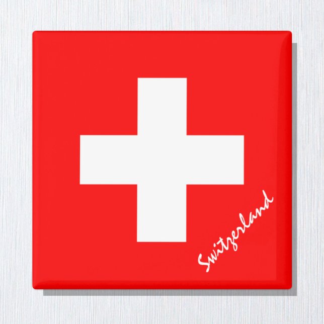 Helgdag/sportfantaster i Schweiz och flagga Magnet (Skapare uppladdad)