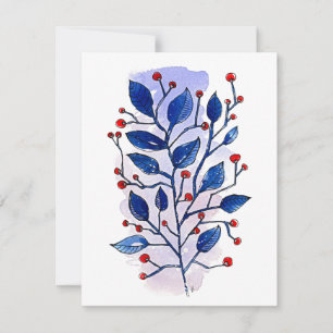 Helgdag Sprig Julkort