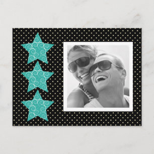 Helgdag Stars fotovykort {black} Helg Vykort