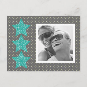Helgdag Stars-fotovykort {silver} Helg Vykort