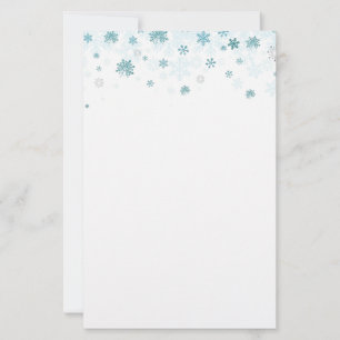 Helgdag Stationery Papper-Snöflingor Brevpapper