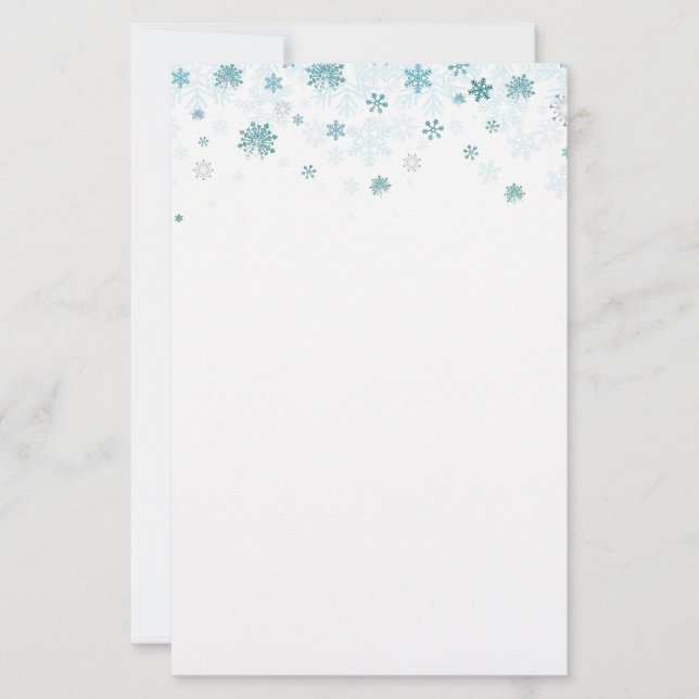 Helgdag Stationery Papper-Snöflingor Brevpapper (Framsida)